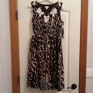 Charter Club animal print dress Size 12 NWT